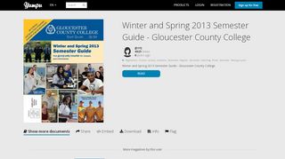 
                            4. Winter and Spring 2013 Semester Guide - Gloucester County ... - Gccnj Portal Portal