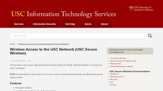 Wireless Access to the USC Network (USC Secure Wireless ... - Usc Secure Wireless Portal