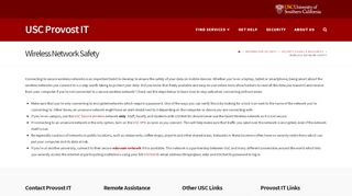 Wireless Network Safety | USC Provost IT - Usc Secure Wireless Portal