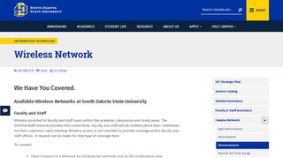 Wireless Network | South Dakota State University - Sdsu Wifi Portal