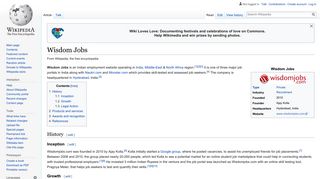 
                            5. Wisdom Jobs - Wikipedia - Wisdom Job Portal Review