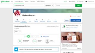 
                            3. Wisdomjobs.com Reviews | Glassdoor - Wisdom Job Portal