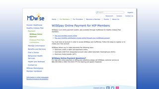 WISEpay Online Payment - MDwise Inc. - Wisepay Login