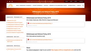
                            6. Withdrawal and Refund Policy 2019 | Srishti Institute of Art, Design ... - Srishti Student Fee Payment Portal