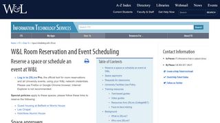 
                            5. W&L Room Reservation and Event Scheduling : Washington ... - My Learning Space Wlu Portal
