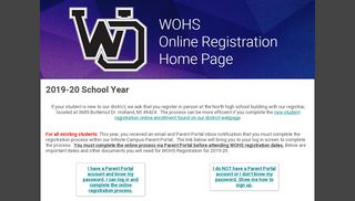 WOHS Registration