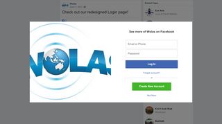 
                            3. Wolas - Check out our redesigned Login page! | Facebook - Wolas Portal