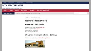 
                            7. Wolverine Credit Union Online Banking - My Credit Unions - Wolverine Credit Union Portal