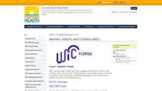 
                            1. Women, Infants, and Children (WIC) | Florida Department of ... - Florida Wic Ebt Portal