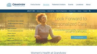 
                            5. Women's Health | Grandview Medical Center | Birmingham, AL - Alabama Women's Specialist Patient Portal