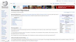 
                            5. Woonsocket High School - Wikipedia - Woonsocket High School Portal Portal
