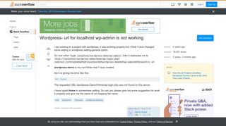 
                            3. Wordpress- url for localhost wp-admin is not working - Stack Overflow - Htpp Localhost Wordpress Wp Portal