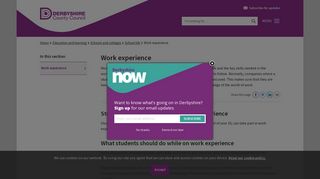 
                            4. Work experience - Derbyshire County Council - Derbyshire County Council Work Experience Portal