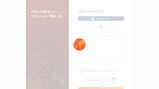 
                            2. WorkAbroad.ph Candidate Sign-Up - Work Abroad Sign Up