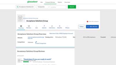 Working at Acceptance Solutions Group  Glassdoor