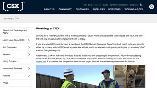 
                            1. Working at CSX - CSX.com - Csx Job Portal