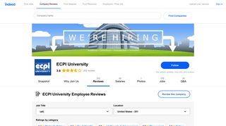 
Working at ECPI University: 305 Reviews | Indeed.com
