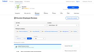 
                            9. Working at Ecumen: 219 Reviews | Indeed.com