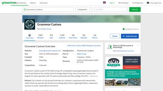 
                            5. Working at Grosvenor Casinos | Glassdoor.co.uk - Grosvenor Casino Staff Portal
