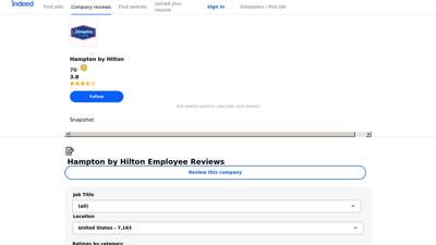 Working at Hampton by Hilton: 7,132 Reviews  Indeed.com