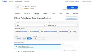 
                            5. Working at Iberia Parish School Board: Employee Reviews | Indeed.com - Iberia Parish School Board Employee Portal