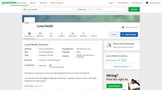 
                            5. Working at Luma Health | Glassdoor - Luma Health Portal