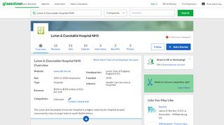 
                            6. Working at Luton & Dunstable Hospital NHS | Glassdoor - Luton And Dunstable Hospital Staff Login
