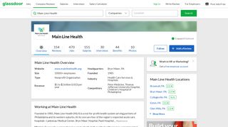 
Working at Main Line Health | Glassdoor  
