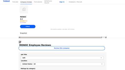 Working at MONOC: Employee Reviews  Indeed.com
