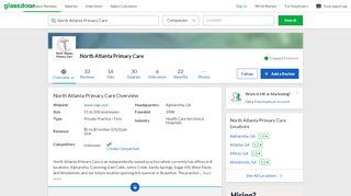 
Working at North Atlanta Primary Care | Glassdoor  
