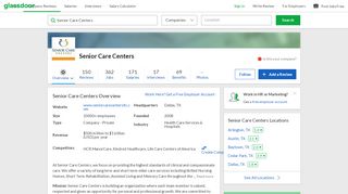 
                            9. Working at Senior Care Centers | Glassdoor - Seniorcarecentersltc Portal