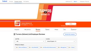 
                            5. Working at Turners (Soham) Ltd: 78 Reviews | Indeed.co.uk - Turners Soham Portal