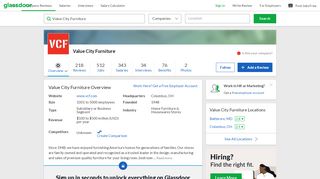 
Working at Value City Furniture | Glassdoor  
