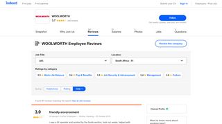 Working at WOOLWORTH: 51 Reviews | Indeed.co.za - Woolworths Peoplesoft Login