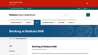 
                            2. Working here » Waikato District Health Board - Waikato Dhb Staff Portal