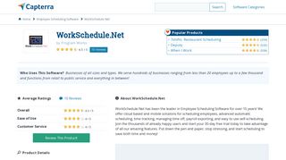 
WorkSchedule.Net Reviews and Pricing - 2020 - Capterra
