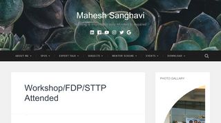 
                            8. Workshop/FDP/STTP Attended – Mahesh Sanghavi - Ndmvp Erp Login