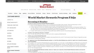 
                            3. World Market Rewards FAQ-Customer Service | World Market - World Market Explorer Com Portal