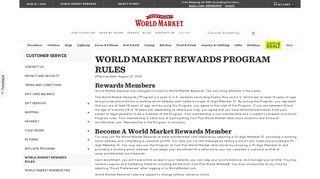 
                            4. World Market Rewards Rules-Customer Service | World Market - World Market Explorer Com Portal