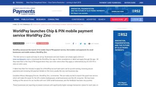
                            5. WorldPay launches Chip & PIN mobile payment service ... - Worldpayzinc Portal