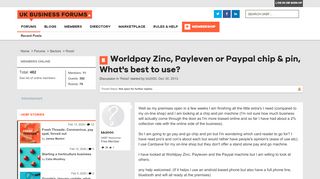 
                            7. Worldpay Zinc, Payleven or Paypal chip & pin, What's best to use ... - Worldpayzinc Portal