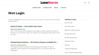 
                            5. Wot Login — One Click Access - loginhunter.com - Www Eir Ie Cancellations Login Jsp