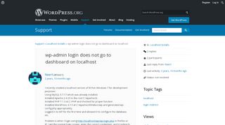 
                            6. wp-admin login does not go to dashboard on localhost | WordPress.org - Htpp Localhost Wordpress Wp Portal