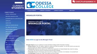 Wrangler Portal - Odessa College - Odessa College Portal