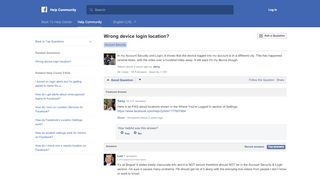 
                            2. Wrong device login location? | Facebook Help Community ... - Facebook Portal Alert Wrong Location