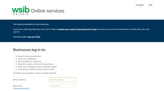 
                            1. WSIB Online services - Wsib Eservices Portal