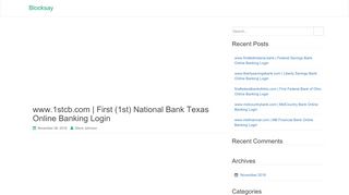 
www.1stcb.com | First (1st) National Bank Texas Online ...  
