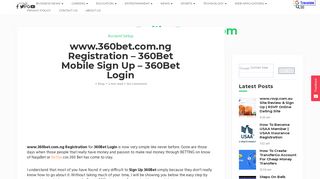 
                            5. www.360bet.com.ng Registration - 360Bet Mobile Sign Up ... - 360bet Sign Up