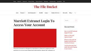 
www.4myhr.com - Marriott Extranet Login To Access Your ...
