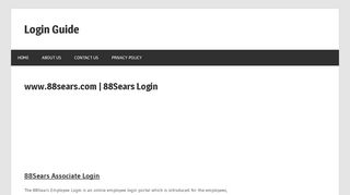
www.88sears.com- 88Sears Associate Login (My Sears ...  
